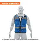 Chaleco seguridad reforzado azul con bolsas, M, EXPERT 1