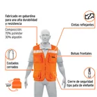 Chaleco brigadista reforzado, naranja, M, TRUPER EXPERT 2