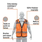 Chaleco seguridad reforzado naranja con bolsas, M, EXPERT 2