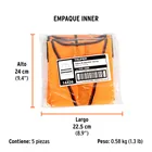 Chaleco de seguridad naranja con cintas de alta visibilidad 5