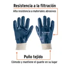 Guantes de algodón recubiertos de nitrilo puño tejido,TRUPER 3