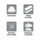 Guantes de carnaza y loneta con refuerzo, unitalla, PRETUL 4