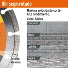 Disco de diamante de 7' x 1.6 mm rin segmentado, PRETUL 2