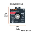 Respaldo para discos de lija 4-1/2', eje 5/8, TRUPER 4