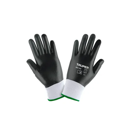 Guantes de poliéster recubiertos de nitrilo, G, TRUPER