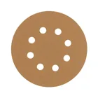 Paquete con 5 discos de lija 5' grano 120, 8 perforaciones 1