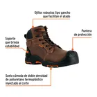 Bota de seguridad café, #26 casquillo de aramida, TRUPER 2