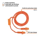 Tapón auditivo reutilizable con cordón, bolsa individual 2