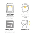 Careta electrónica para soldar sombra 9-13, águila, PRETUL 3