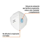 Respirador plegable N95 con válvula para partículas, TRUPER 2