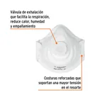 Respirador N95 con válvula para polvos y partículas, TRUPER 2