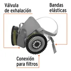 Kit respirador con cartuchos multigas, TRUPER EXPERT 2
