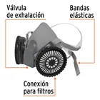 Kit respirador con cartuchos pintura y pesticida, EXPERT 2