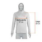 Playera protección solar, manga larga, con gorro, hombre, M 3