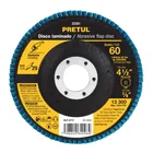 Disco laminado 4-1/2', grano 60 centro 7/8', fibra, PRETUL 1