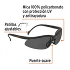 Lentes de seguridad grises, TRUPER Vision 2