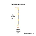 Barra extensible de 1.3 a 2.1 m reflejante para conos 3