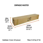 Barra extensible de 1.3 a 2.1 m reflejante para conos 5