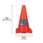 Cono de precaución de 45 cm de PVC, TRUPER 3