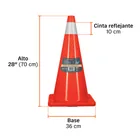 Cono de precaución de 70 cm de PVC con reflejante, TRUPER 3