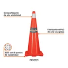 Cono de precaución de 90 cm de PVC con reflejante, TRUPER 2