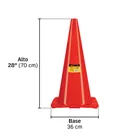 Cono de precaución de 70 cm de PVC, PRETUL 3