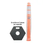 Poste delimitador de 115 cm de alto con base y reflejante 3