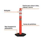 Poste delimitador de 115 cm de alto con base y reflejante 4