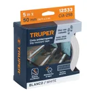Rollo de 5m de cinta antiderrapante blanca 50mm con abrasivo 5