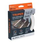 Rollo de 5m de cinta antiderrapante blanca 25mm con abrasivo 5