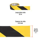 Rollo de 33 m de cinta delimitadora amarilla / negro, TRUPER 2