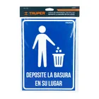 Letrero señalización'DEPOSITE LA BASURA EN SU LUGAR',21x28cm 3