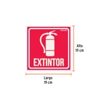 Letrero de señalización 'EXTINTOR', 19 x 19 cm, TRUPER 2