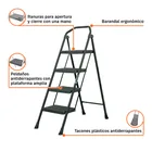 Escalerilla tubular, plegable, 4 peldaños, TRUPER 3
