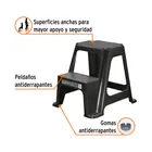 Taburete ligero de plástico, 2 peldaños 2