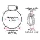 Bolsa con 10 abrazaderas sin fin #12, 5/8 - 1-1/4', FIERO 5