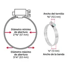 Bolsa con 5 abrazaderas sin fin #44, 2-5/8 - 3-1/4', FIERO 5