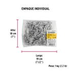Bolsa con 1 kg de clavos para concreto galvanizados 1' 3