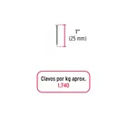 Bolsa con 1 kg de clavo estándar 1' con cabeza, FIERO 2
