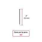 Bolsa con 1 kg de clavo estándar 2' con cabeza, FIERO 2