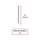 Bolsa con 1 kg de clavo estándar 4' con cabeza, FIERO 2