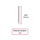 Bolsa con 1 kg de clavo estándar 3-1/2' con cabeza, FIERO 2