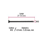 100 pijas #10 x 3'cabeza plana phillips multiusos 3
