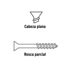 100 pijas #10 x 3'cabeza plana phillips multiusos 4
