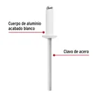 Bolsa c/50 remaches 5/32'x3/8' blancos aluminio, ala 5/16' 2