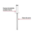 Bolsa c/50 remaches 3/16'x1/2' blancos de aluminio, ala 3/8' 2