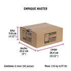 Bolsa con 50 remaches 1/8' x 3/16' de aluminio, ala 1/4' 5