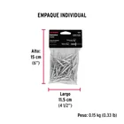 Bolsa con 50 remaches 3/16' x 5/8' de aluminio, ala 3/8' 5