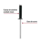 Bolsa c/50 remaches 5/32'x1/2' negros de aluminio, ala 5/16' 2