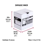 Bolsa c/50 remaches 3/16'x3/8' negros de aluminio, ala 3/8' 6